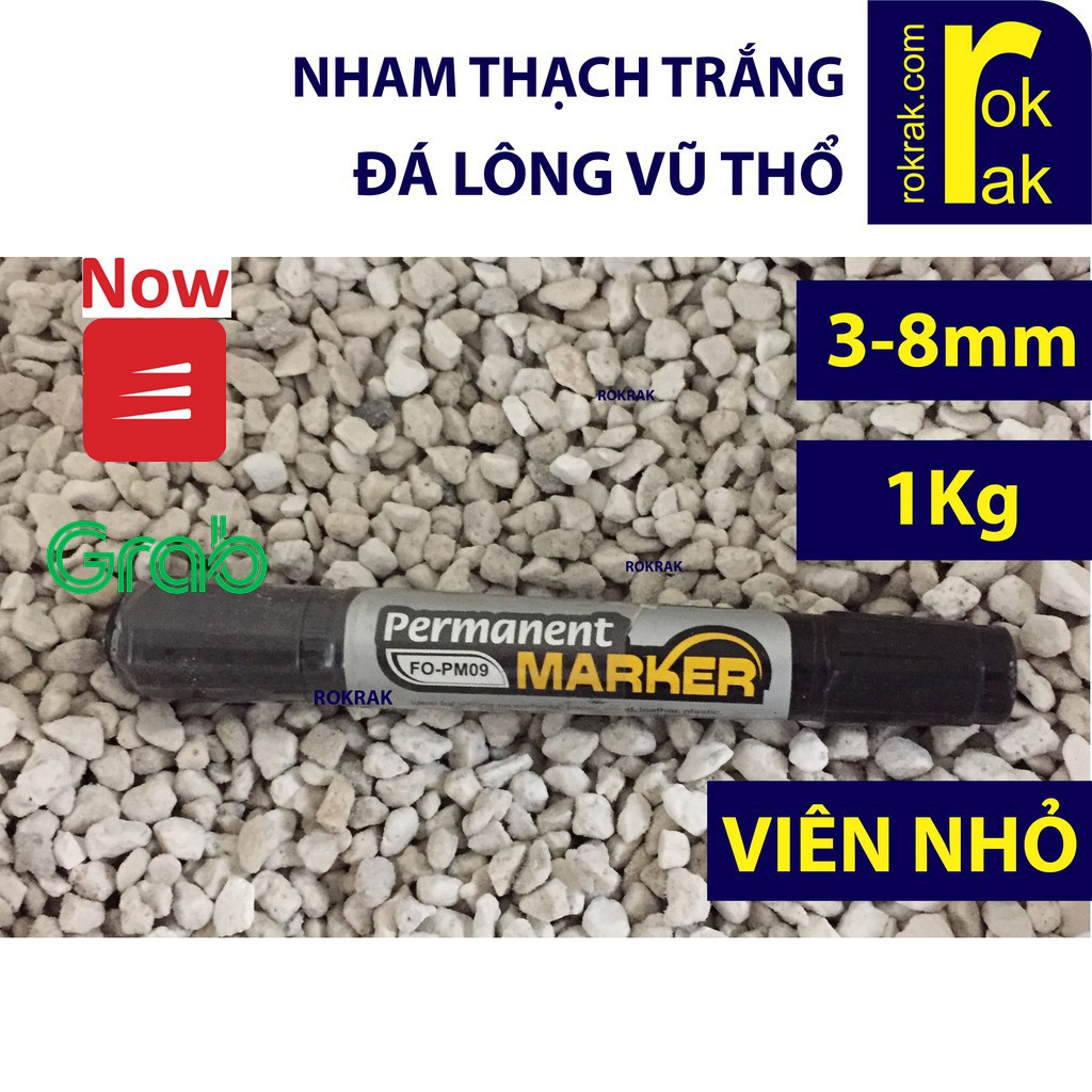 Nham thạch trắng 1Kg pumice Turkey / indo viên nhỏ lọc bể cá thủy sinh, trộn trồng cây sen đá