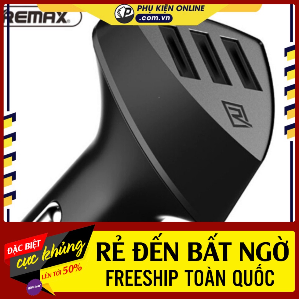 Củ sạc đa năng trên ô tô 3 cổng USB 4.2A Remax Aliens RCC304 ,