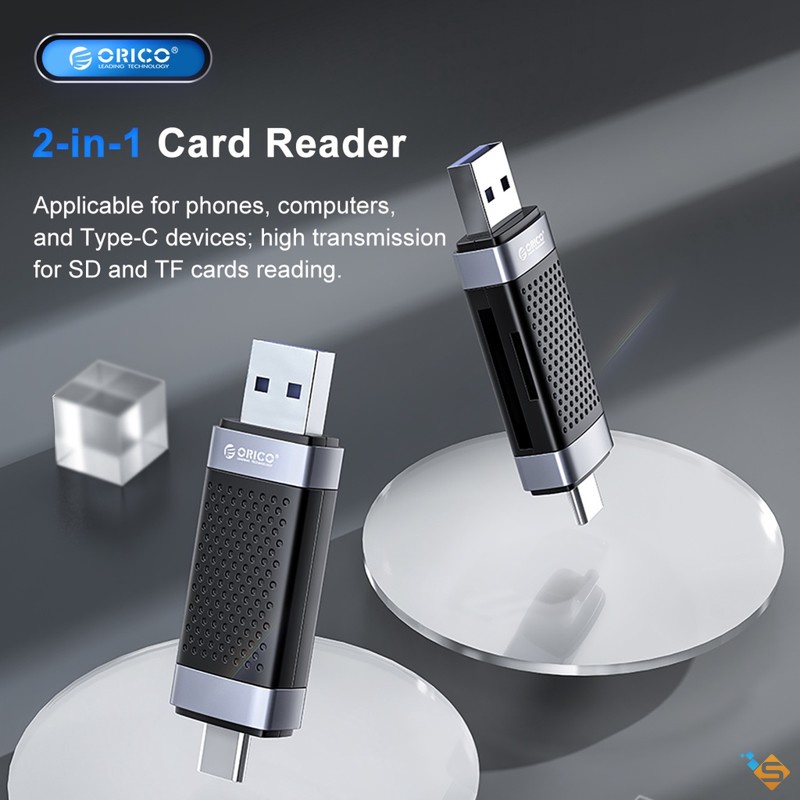 Đầu Đọc Thẻ Nhớ Thông Minh ORICO Type C Usb 3.0 SDXC SDHC MMC Dành Cho Máy Tính PC Laptop CD2D