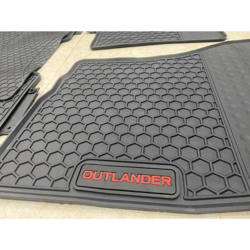 HÀNG CAO CẤP|Thảm Lót Sàn Cao Su Cho Xe Mitsubishi Outlander cao cấp - hàng không mùi , cao su đúc, vừa form xe