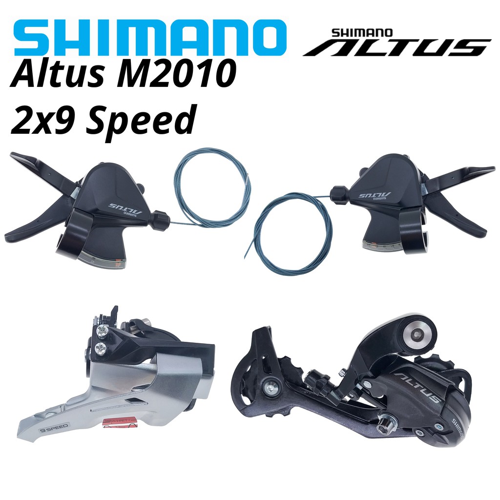 Mini Group Shimano ALTUS M2010 2x9 Tốc Độ ( Tay Bấm + Gạt đĩa FD-M2020 + Củ Đề RD-M370)