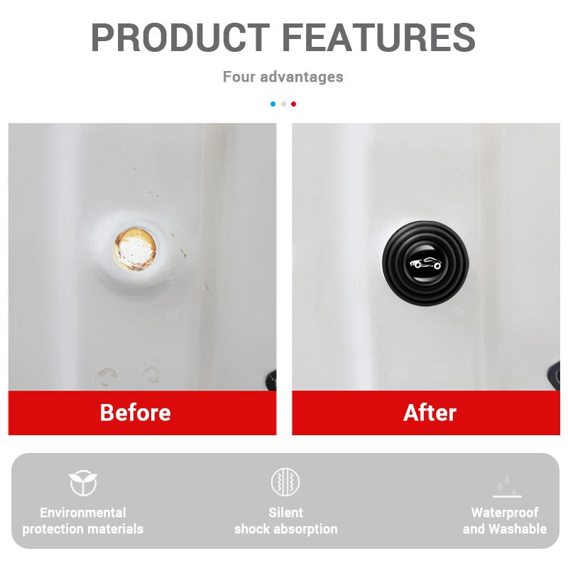 1/8 Vòng Đệm Giảm Sốc Chống Nước Chống Va Đập Gắn Nắp Sau Cửa Xe Hơi