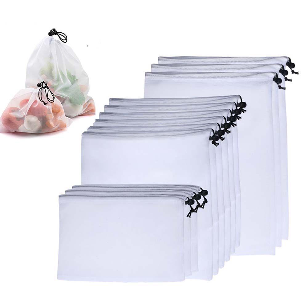 Túi Lưới Polyester Dây Rút Tái Sử Dụng Đựng Rau Củ Quả
