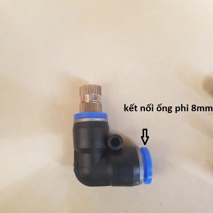 10 Béc phun sương inox kết nối ống phun sương 8mmm, béc phun sương làm mát
