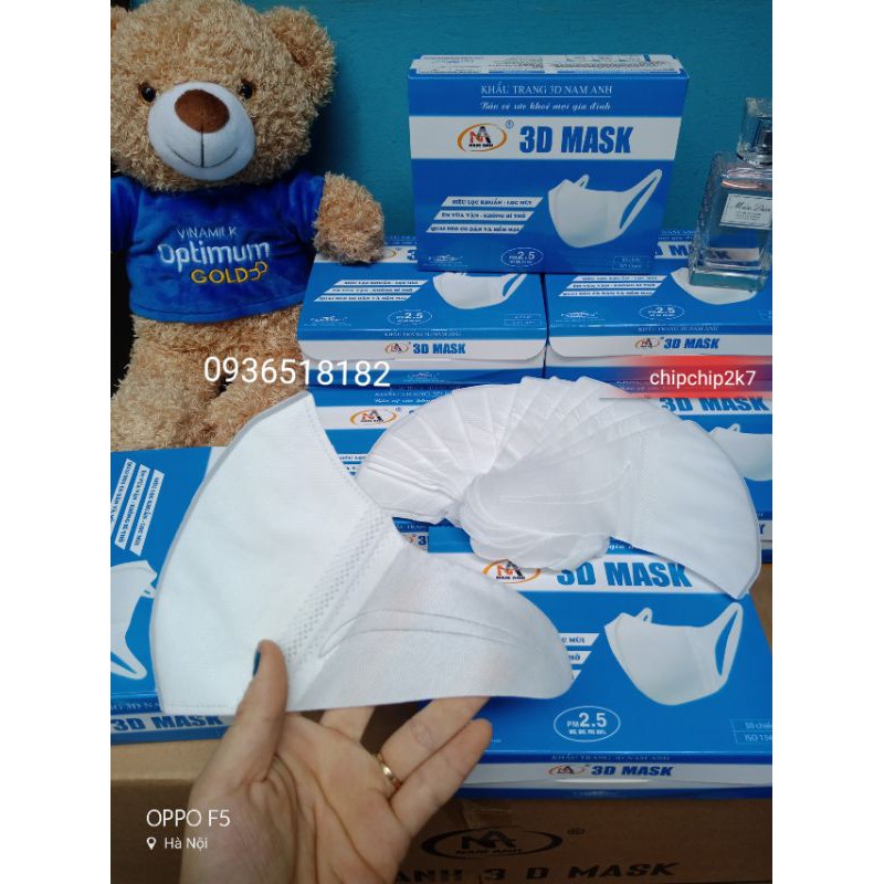 (Hàng chuẩn)Hộp khẩu trang 3D mask Nam Anh công nghệ Nhật 50 cái