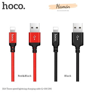 Cáp Sạc Nhanh Dây Dù Hoco X14 ip/tablet táo/Androi/TypeC 1M/2M