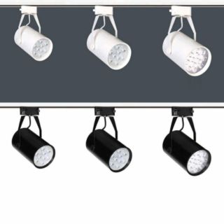 Combo 3 đèn led rọi ray 12w vỏ trắng ánh sáng trắng và 1 thanh ray 1m trắng