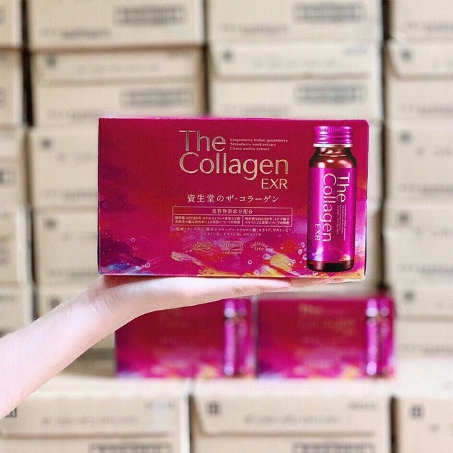 The Collagen Shiseido EXR, nước uống collagen đẹp da Nhật, hộp 10 chai 50ml
