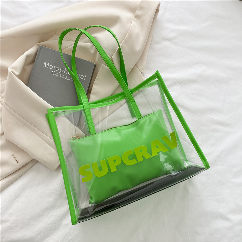 Túi Xách Nữ Trong Suốt Cỡ Lớn Thời Trang Hè 2021