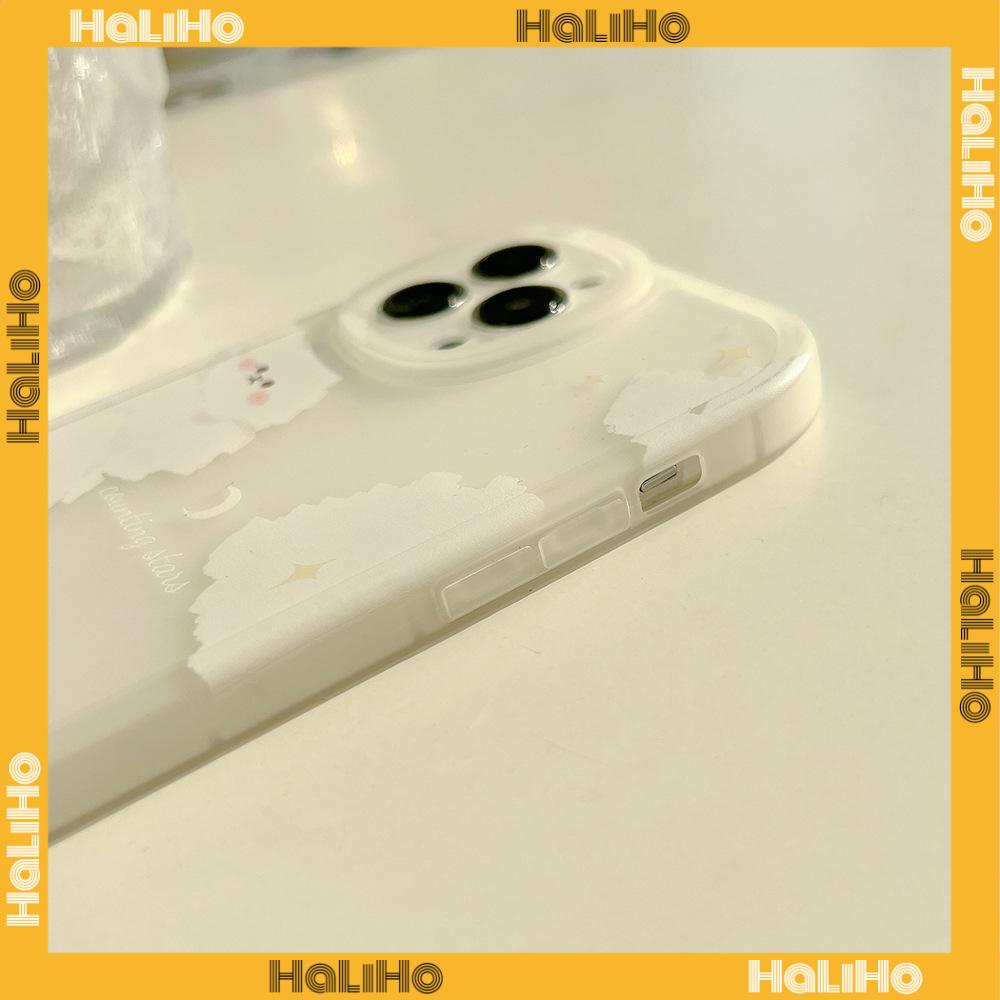 iPhone Case Clear Case Frosted Soft Thick TPU Airbag Shockproof Full Coverage Protection Camera Clouds Bear Cute For iPhone 13 Pro Max iPhone 12 Pro Max iPhone 11 iPhone 7 Plus