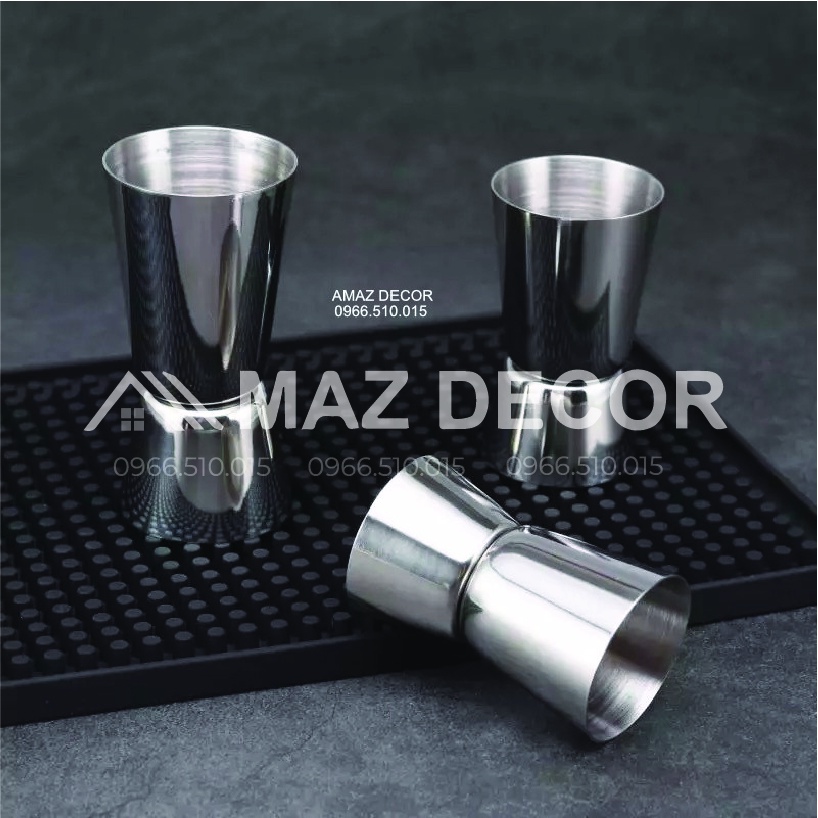 Giá Sỉ Ca ly đong định lượng 2 đầu inox Jigger cocktail & wine bar - Zigger inox zic 2 đầu