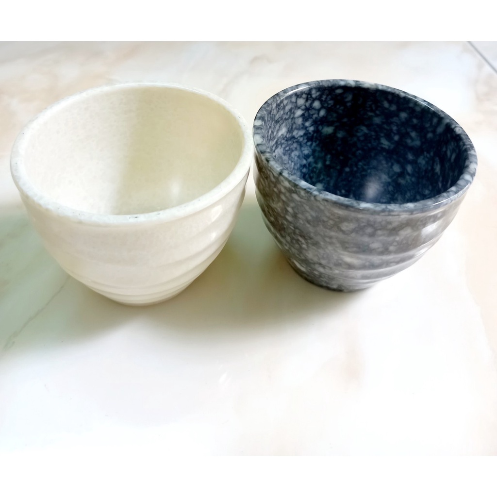 Ly / cốc nhỏ nhựa Melamine uống nước trà kiểu vân đá sang trọng dễ vệ sinh