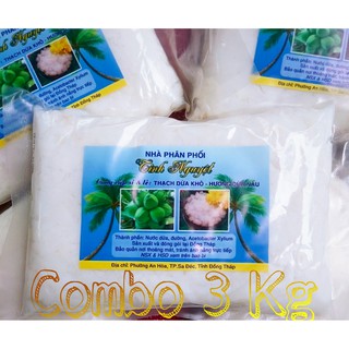 Combo 3 kí Thạch dừa thô (tặng hương dừa tùy chọn)