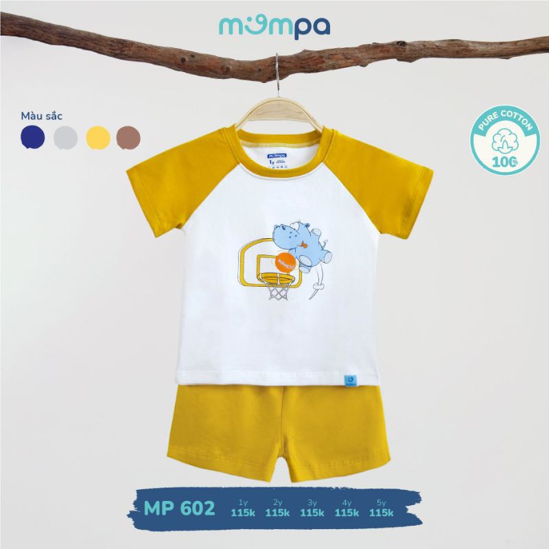 Bộ cộc tay cotton organic Mompa (UalaRogo)