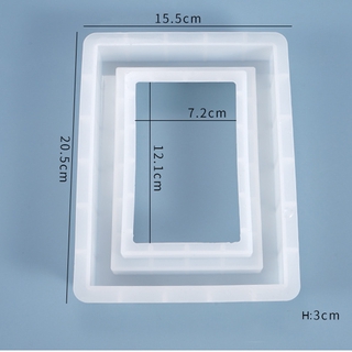 DAPHNE Transparent Photo Frame Resin Mold Tray DIY Silicone Picture Frames Mould Resin Frame Mould UV Epoxy DIY Tool Love Home Decor Silicone Phot Frame Mold Tools