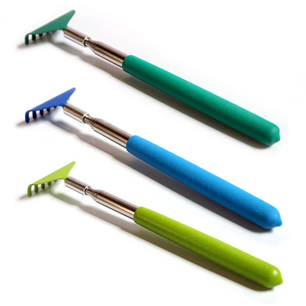 [Hàng mới về] Dụng cụ gãi mát xa lưng bằng kim loại mềm nhiều màu sắc có thể thu gọn tiện dụng