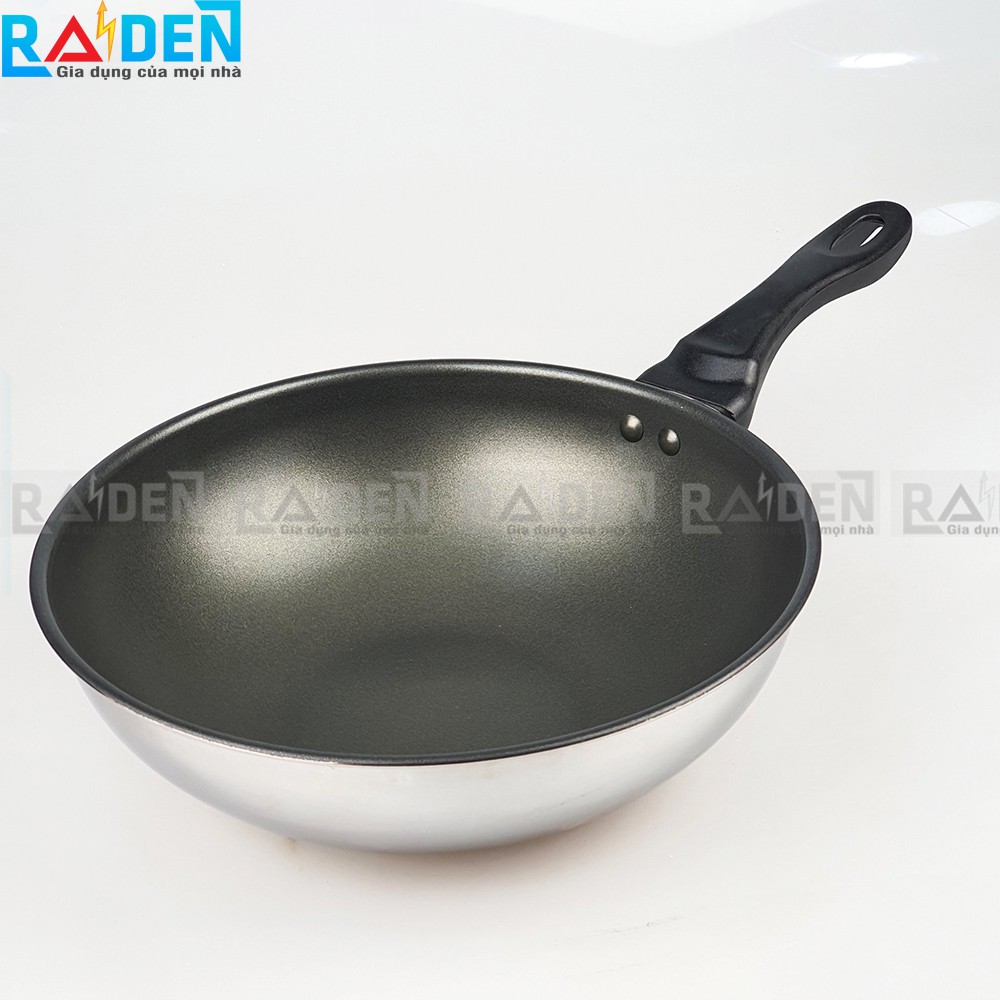 Chảo từ sâu lòng inox 3 đáy size 28 cm Happycook