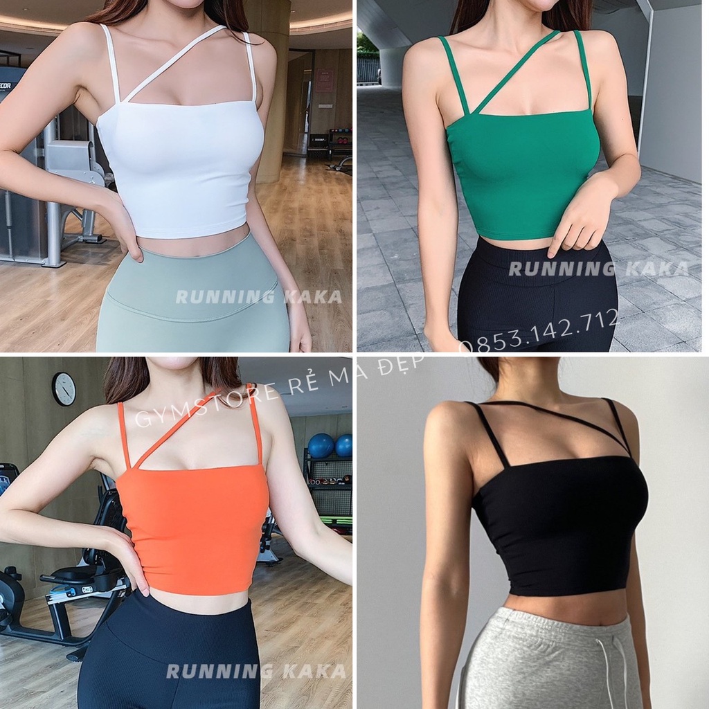 Áo Lót Thể Thao Nữ Sexy Áo bra hai dây tập gym [❤CÓ MÚT NGỰC❤] co giãn thoải mái vải thun bền đẹp 𝐆𝐘𝐌𝐒𝐓𝐎𝐑𝐄 187