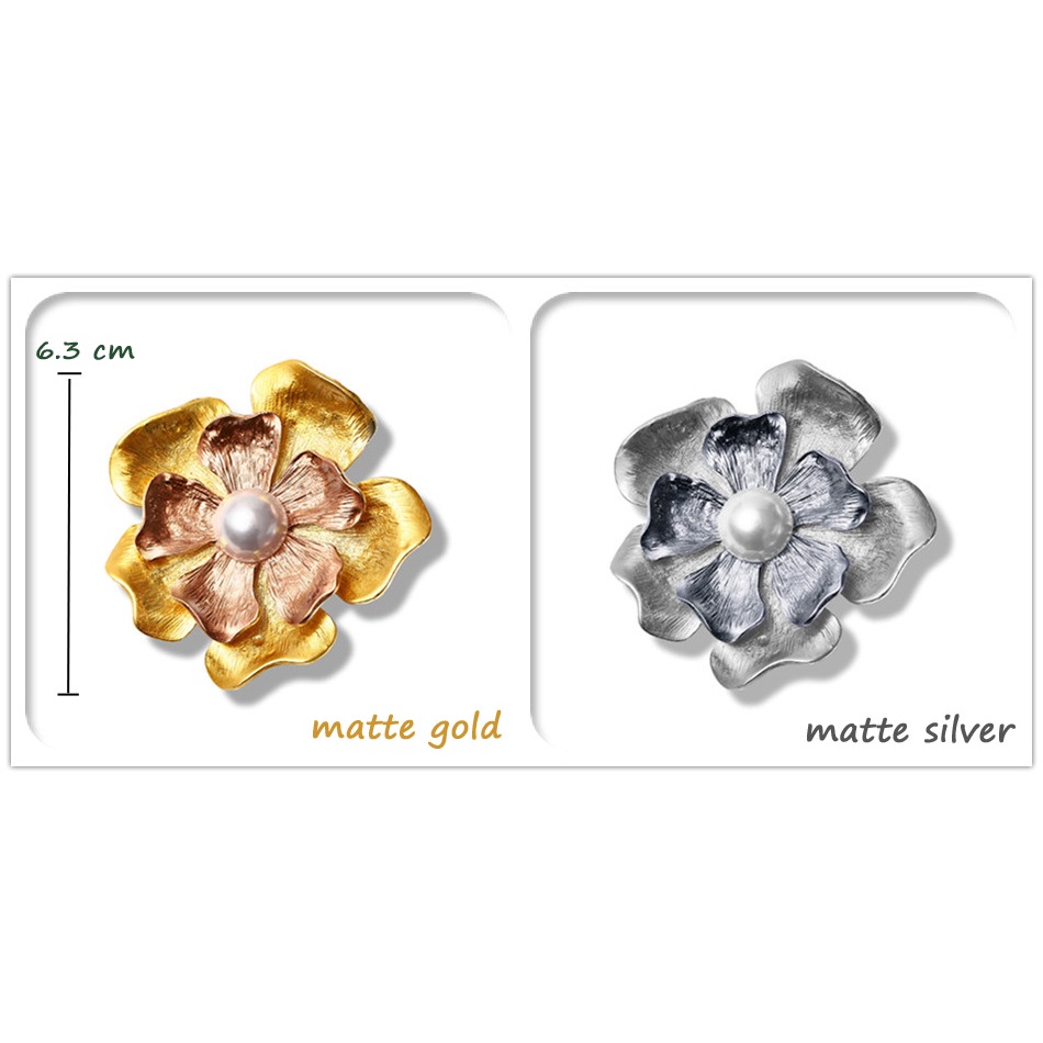 Ghim Cài Áo Hình Hoa Đính Ngọc Trai Thời Trang