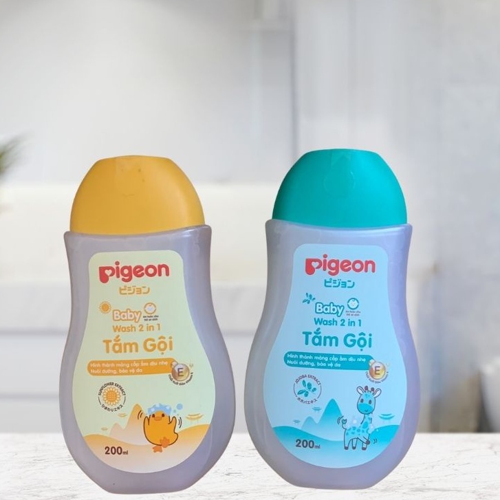 Sữa tắm cho bé, sữa tắm gội dịu nhẹ pigeon 200ml/700 ml hương Jojoba/ Hoa Hướng Dương, diện mạo mới, date mới