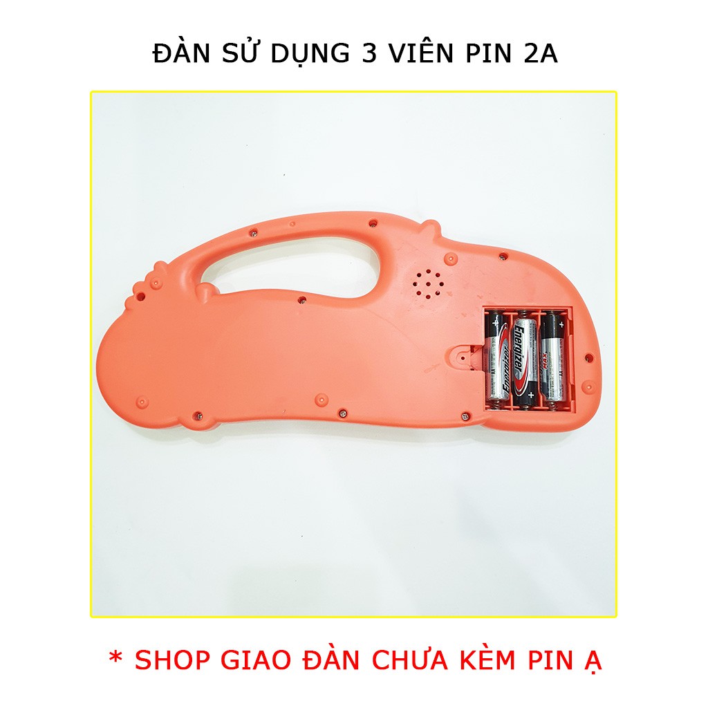 Đồ Chơi Đàn Dương Cầm Đàn Gấu 8 Bài Hát Cho Bé Màu Xanh Và Cam Có Đèn Và Nút Chuyển Đổi Qua Nốt Nhạc Đơn Cho Trẻ Em