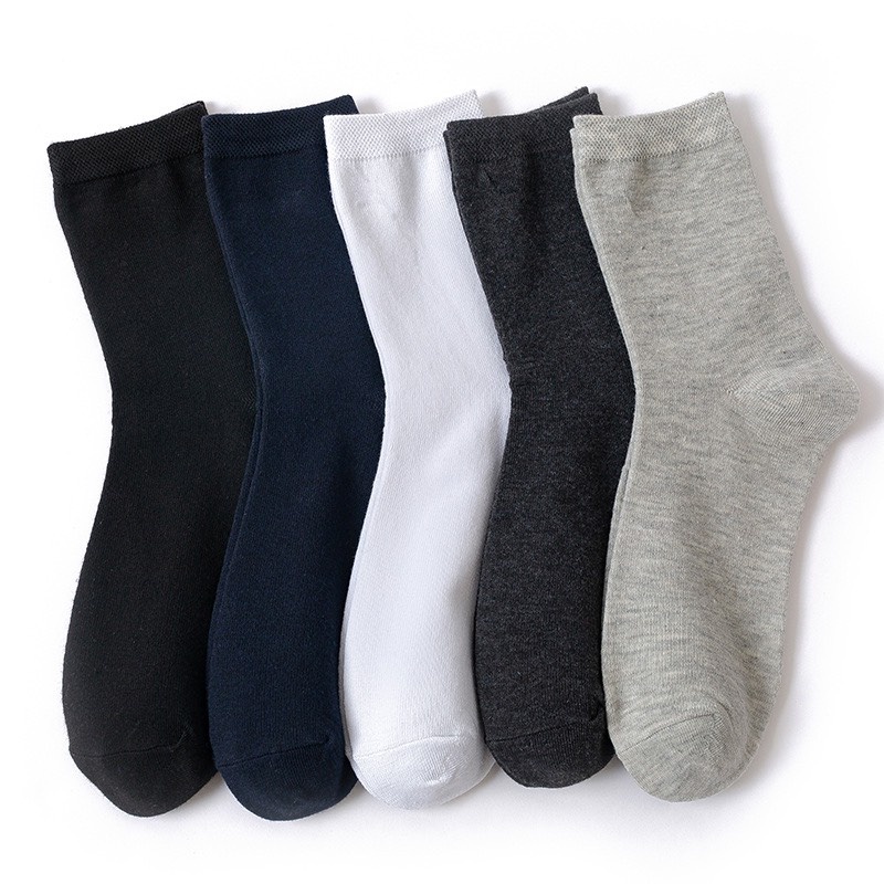 Vớ cổ cao nam nữ tất trơn văn phòng thường cotton thời trang đẹp kháng khuẩn khử mùi thấm hút mồ hôi tốt MONEY VC055