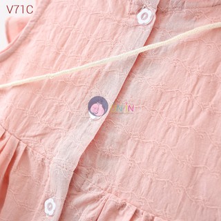 V71 - Đầm chip nơ viền bèo