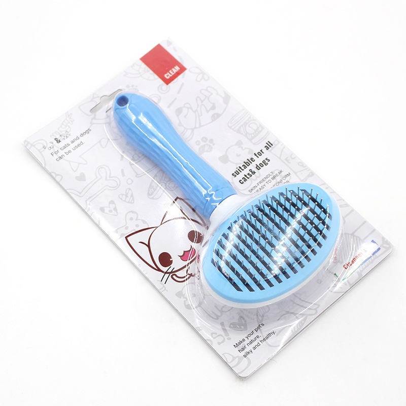 Lược chải lông chó mèo CLEAN có nút bấm tách lông thừa khỏi lược