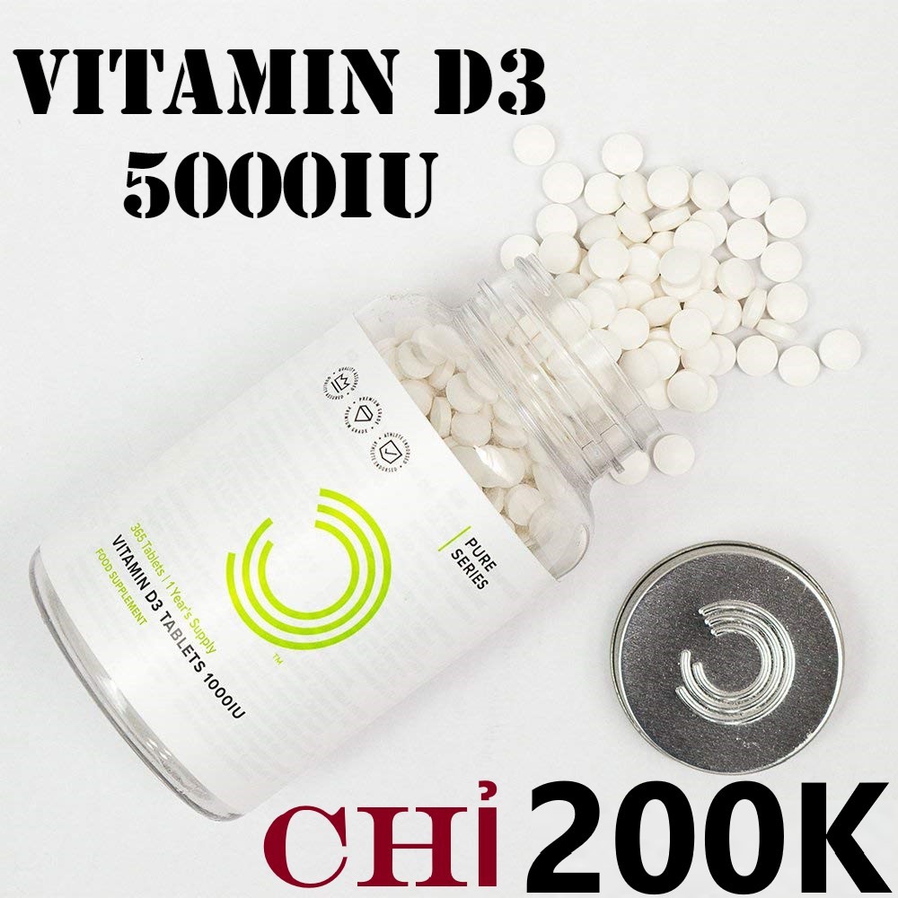 Thực Phẩm Bổ Sung Bulk Powders Vitamin D3 5000iu 90 Viên