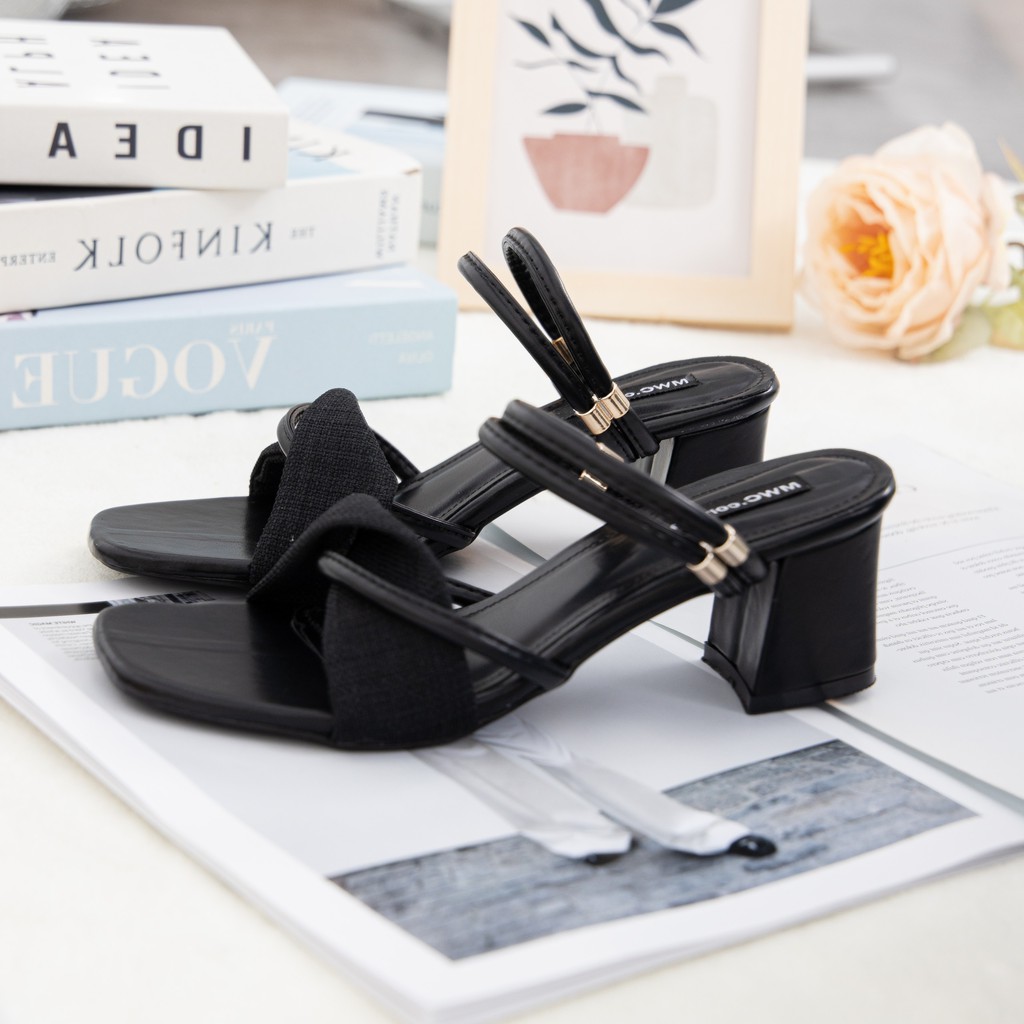 Giày Sandal Cao Gót MWC Đế Vuông 5CM Trẻ Trung Thanh Lịch NUCG-4159