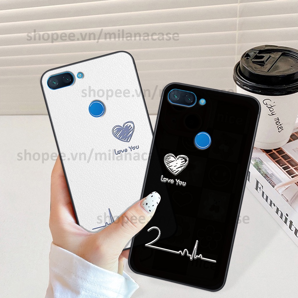 Ốp Xiaomi Mi 8 SE / Mi 8 Lite in hình caro trái tim siêu đẹp, siêu nét đầy phong cách cá tính