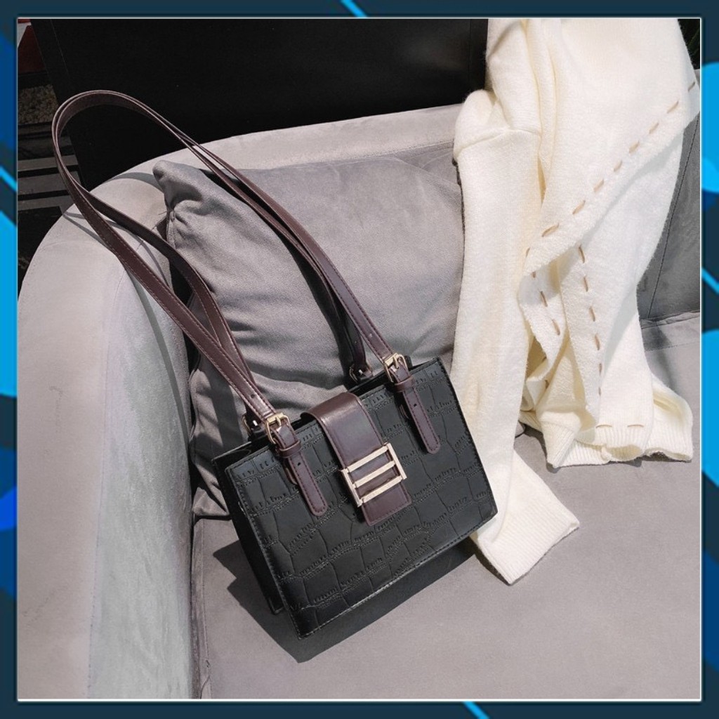 Túi Xách Nữ Công Sở Giá Rẻ Chất Da Đẹp Nhiều Ngăn Đeo Chéo Đeo Vai Size 24