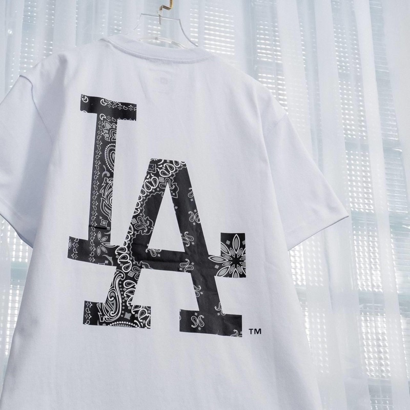 ÁO THUN CỔ TRÒN NEW ERA TRẮNG LA PAISLEY - ÁO TSHIRT FULL TAG - UNISEX NAM NỮ - HÀNG NHẬP KHẨU