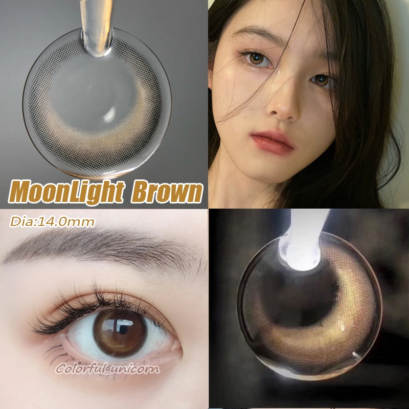 lens cận Kính áp tròng lens có màu 0 độ êm mát mắt dưỡng ẩm cao cấp 14.00-14.2mm sử dụng 1 năm 1 cặp