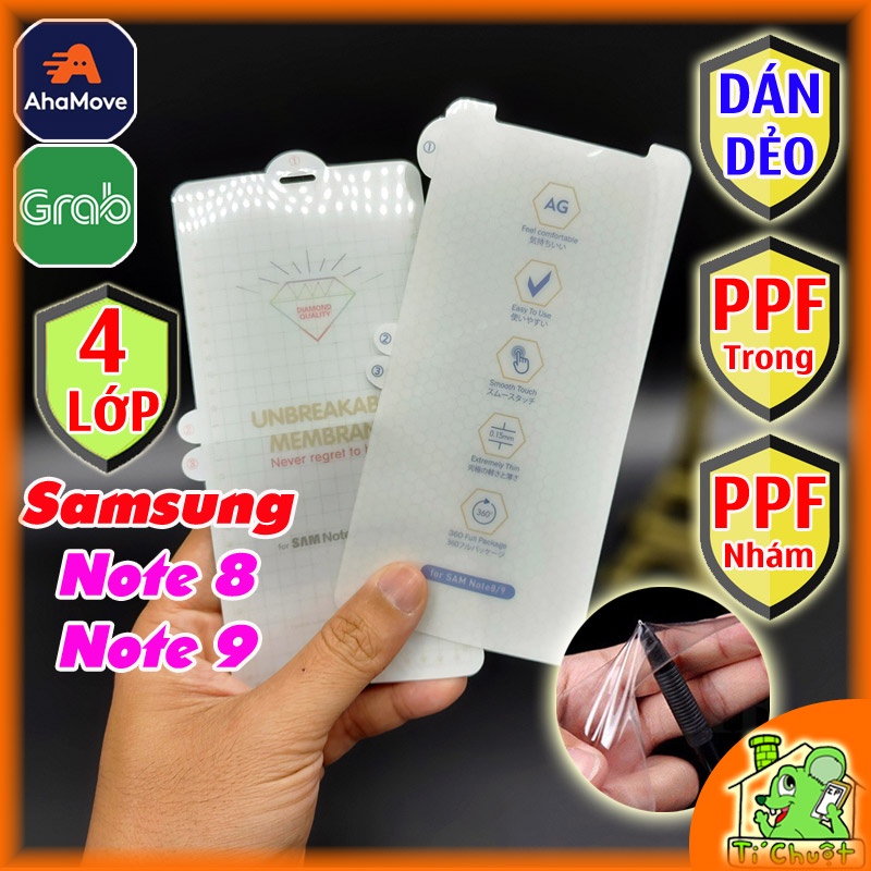 [Mặt Trước-Ảnh Thật] Dán Dẻo PPF Samsung Note 8/ Note 9 Trong Suốt/ Nhám