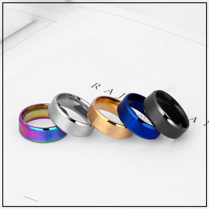 Nhẫn inox nam khắc MERCEDES-BENZ bảng trơn to 8mm - N649