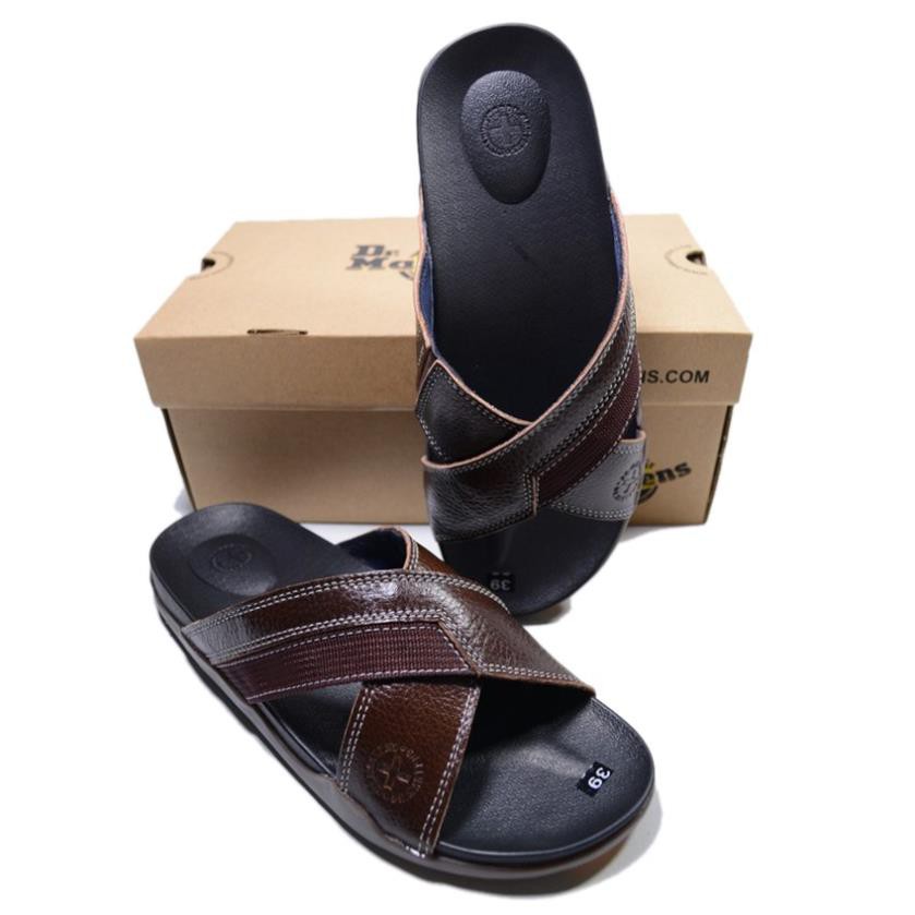 Dép Quai Ngang Nam Dr Martens Thái Lan, Dép Da Bò Đế Doctor Cao Cấp Dr4