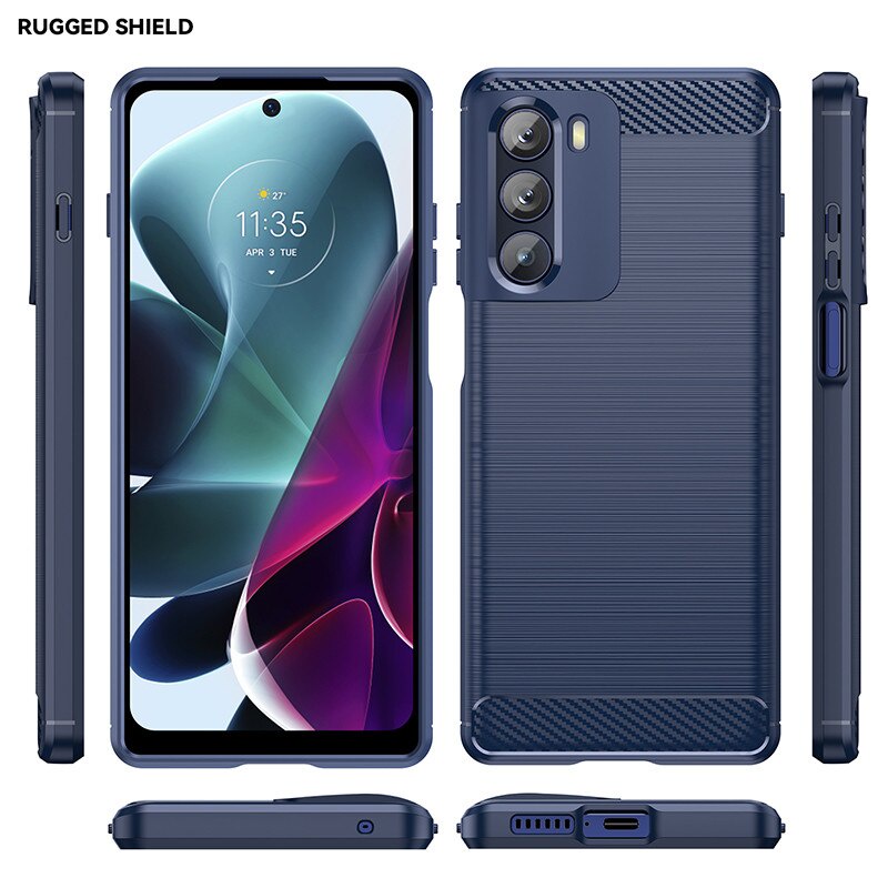 Ốp điện thoại cao su mềm mỏng chống sốc họa tiết sợi các bon dành cho Motorola Edge X30 S Pro 20 Lite Fusion Plus 2021