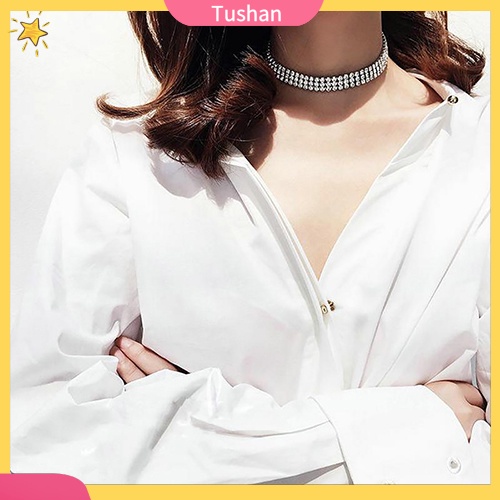 Vòng cổ choker đính đá lấp lánh thời trang cho nữ