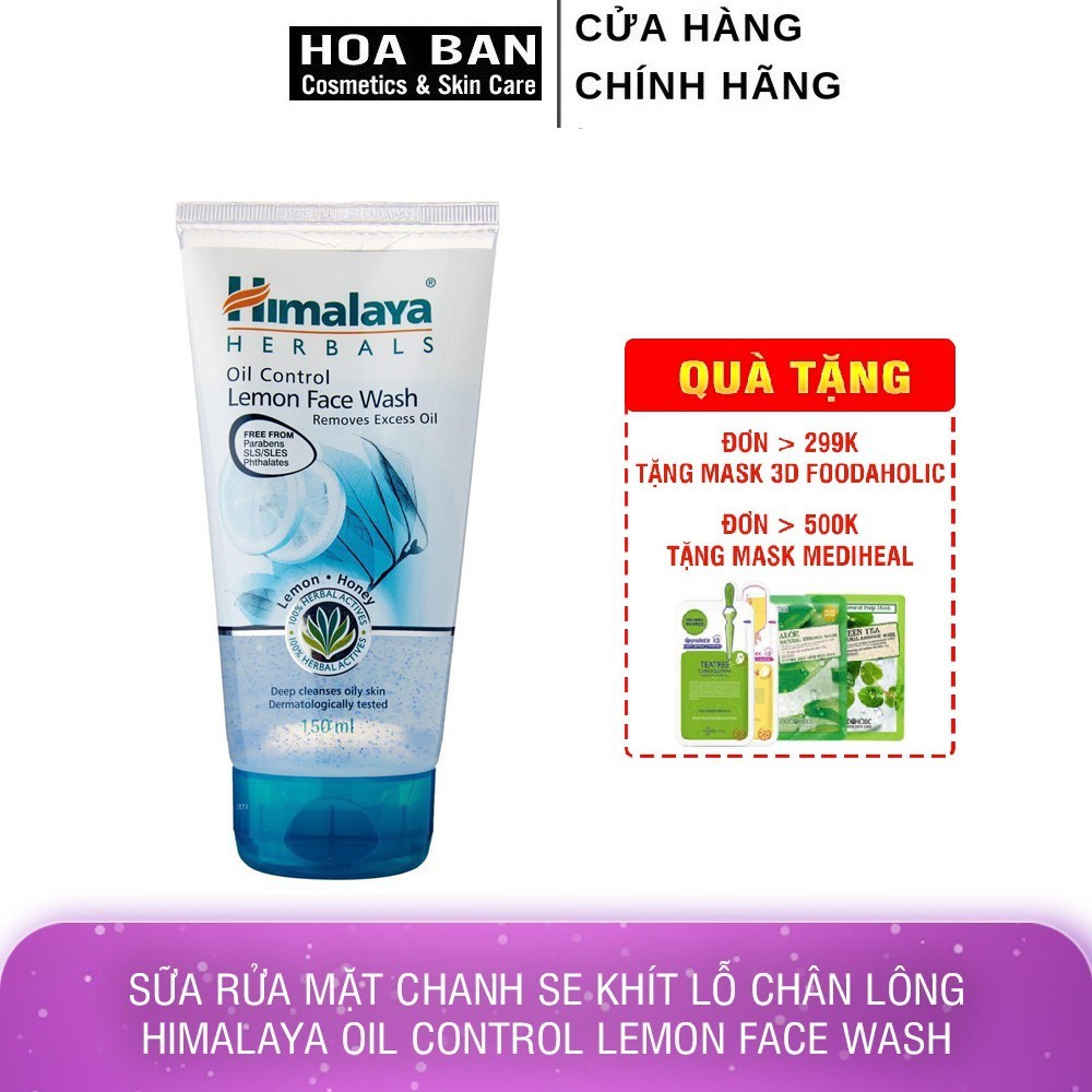 [Date Mới]  Sữa rửa mặt chanh se khít lỗ chân lông Himalaya Oil Control Lemon Face Wash 150ml - HM01