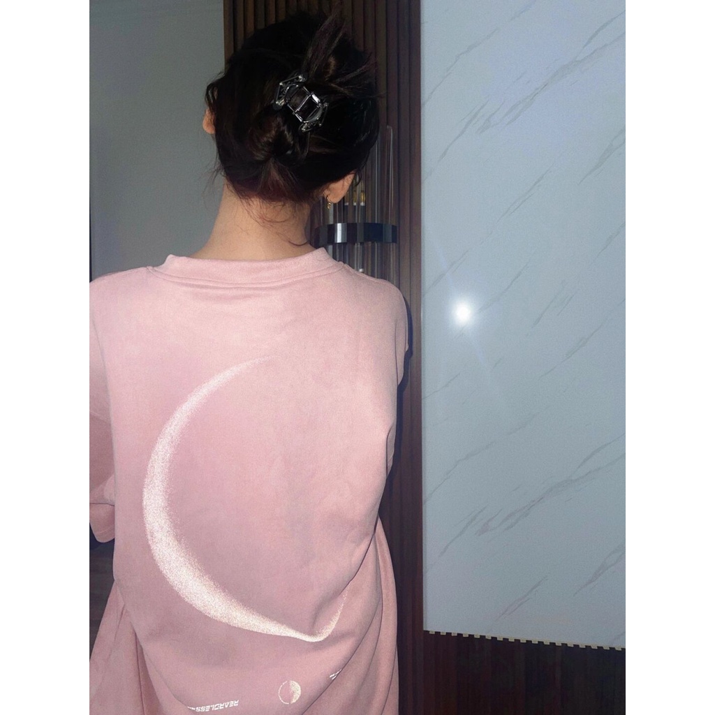 Áo Thun Tay Ngắn Cổ Tròn Form Rộng In Chữ Phong Cách retro Dễ Phối Đồ Cho Nữ