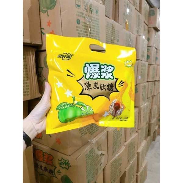 Kẹo dẻo Ô Mai Quýt chua ngọt siêu hot túi 208g