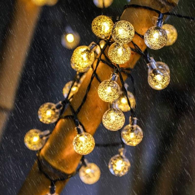 Dây Đèn Trang Trí Bi Bọt 10M - 42 Bóng Trang Trí Noel Lễ Tết Lung Linh