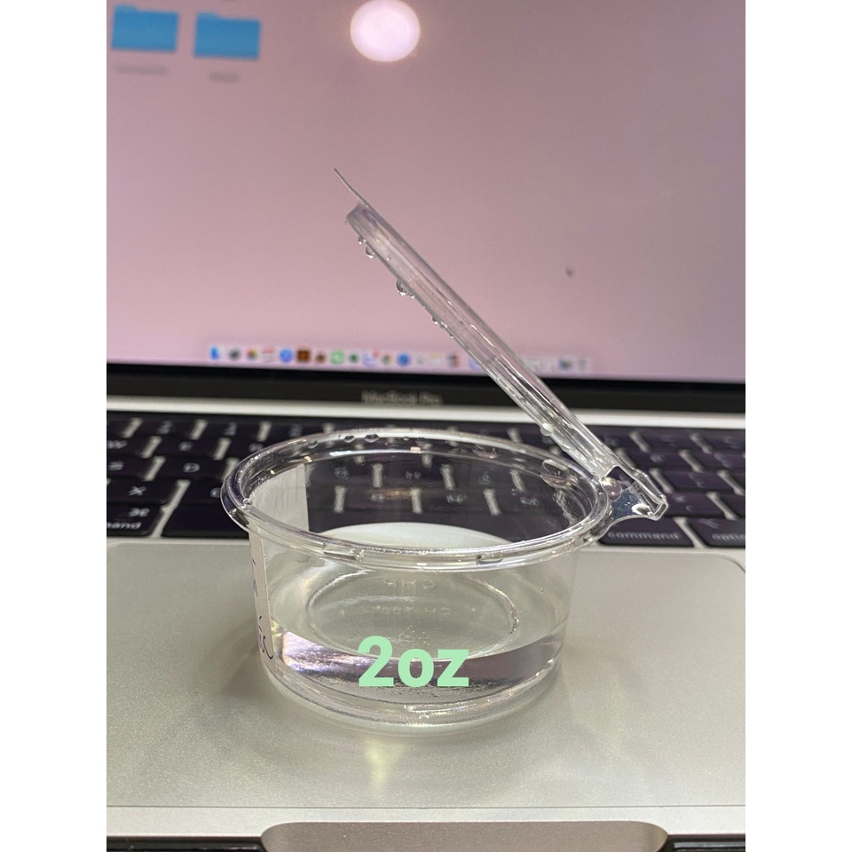 50 cái hủ sốt nhựa nắp liền 2oz, hủ sốt nắp liền 4oz