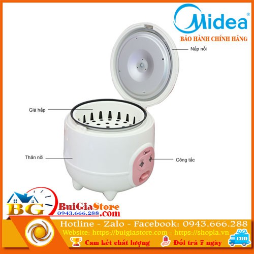 Nồi cơm điện Midea 0.6 lít MR-CM06SA