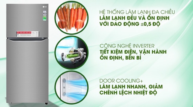 Tủ lạnh LG Inverter 393 lít GN-M422PS (Miễn phí giao tại HCM-ngoài tỉnh liên hệ shop)