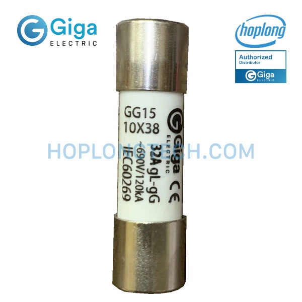 GG15-6A Cầu chì hình trụ Giga Electric 6A 10x38 mm 500VAC 100kA