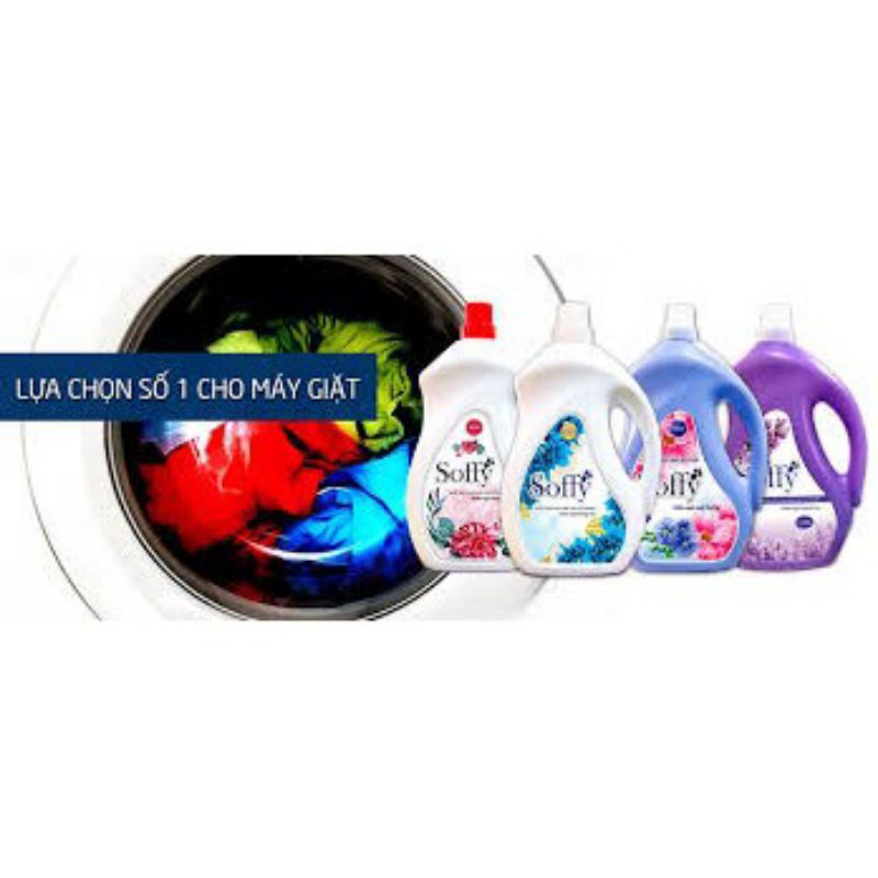 Chai Nước giặt Soffy cửa ngang hương hoa quả nhiệt đới khối lượng 2,2kg- Hàng chính hãng Cty Hoá Chất Đức Giang