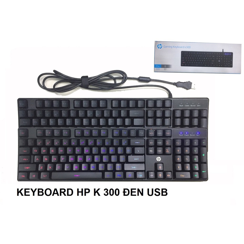 BÀN PHÍM HP K 300 ĐEN USB,HÀNG CHÍNH HÃNG , CÓ TEM CHỐNG HÀNG GIẢ