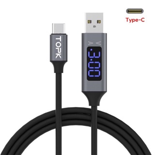 Cáp sạc nhanh 18w qc3.0 typec có led đo dòng điện